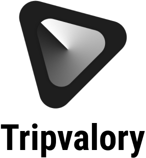 black version tripvalory logo